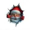 Amazon Pegatina Decorativa de Pared 3D de Papá Noel Pegatina para Inodoro Refrigerador Pegatina Navideña Impermeable Pegatina de Pared para Puerta de Baño Autoadhesiva