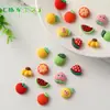 Acessórios de resina coloridos sólidos de frutas atacado pacote de material DIY feito à mão corda de cabelo acessórios de cabelo adesivos