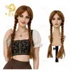 Peruca de Halloween Transfronteiriça com Raia no Meio e Cabelo Trançado, Tranças Duplas para Cosplay, Adereço de Cabelo para Performance de Palco, Disponível para Dropshipping