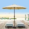 Lâmpada Solar Luminous LED Coluna Média Guarda-sol Manivela Guarda-sol de Praia ao Ar Livre Easley Repelente à Água Guarda-sol de Lazer para Pátio