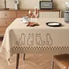 Toalha de mesa vintage, à prova d'água e à prova de óleo, sem lavagem, novo modelo 2026, luxo leve com toque de alta qualidade, toalha de mesa retangular para jantar e capa para mesa de centro