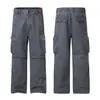 Roupa Masculina Xxbro # Estilo Retrô Americano Outono e Inverno Calças de Trabalho, Calças Casuais da Moda High Street, Calças Largas com Múltiplos Bolsos.