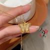 Joyería de Oro Mismo Estilo Oro Antiguo Filigrana Mariposa Diamante Collar Colgante Moda para Mujer Fabricante de Alta Gama Ventas Directas al Mayoreo