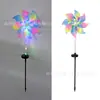 Luzes de Moinho de Vento Solares, Luzes de Montagem no Solo, Moinhos de Vento para Gramado, Luzes Decorativas Coloridas a Laser para Exterior à Prova d'Água para Festas, Luzes de Jardim
