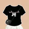 Estilo Universitario Niña Grande Lazo Letra Manga Corta Verano Nuevo Vestido Pastel Conjunto de Dos Piezas Moderno