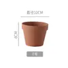 Vaso de flor de cerâmica vermelha vaso de flor de cerâmica baixa temperatura forte permeabilidade à água vaso universal para suculentas