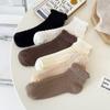 Meias Femininas Primavera e Outono Meias Curtas Boca Rasa Algodão Puro Verão Finas Fofas Meias Curtas de Corte Baixo Respiráveis Meias Cano Baixo Femininas Outono
