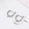 Hebilla de oreja redonda en forma de D chapada en cobre de oro auténtico de 18 quilates, pendiente con preservación del color de oro de 14 quilates, pendientes hechos a mano, accesorios de joyería