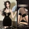 Lencería Sexy, Sexy Bordado Retro de Flor de Ciruelo, Cheongsam con Abertura Alta, Pijama Clásico Provocativo sin Espalda, Tentación de Pura Pasión