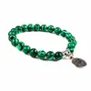 Pulseira de Pedra Vulcânica Moda Transfronteiriça Europeia e Americana Pulseira com Pingente de Estrela do Mar Pedra Natural Onda Lótus Yoga Amazônia