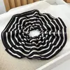 Nuevo Diseño Dos Piezas Doble Capa Tela Overlock Scrunchie Goma para el Cabello Rayada Retro Cuerda para Cola de Caballo Moda Coreana