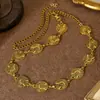Corrente de Cintura Redonda de Metal Retrô para Mulheres, Alto Padrão, Luxo Leve, Cinto Corrente Corporal da Moda, Acessórios Transfronteiriços Estilo Boêmio