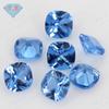 Huagang Gem Fertilizer Square 119# Anel de safira artificial com pedra nua azul e cristal afiado, anel embutido