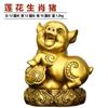 Juego Completo de Adornos Zodiacales de Cobre Puro, Rata de Cobre Grande y Pequeña, Buey, Tigre, Conejo, Dragón, Serpiente, Caballo, Oveja, Mono, Gallo, Perro, Cerdo Signos Zodiacales