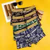 Cueca Boxer Masculina Transfronteiriça com Estampa Retrô, Estilo Moderno, Boxer Masculino, Boxer Masculino de Cintura Média Personalizado