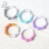 Anillo de Aleación con Hebilla de Resorte de Bambú Degradado Pintado Gancho para Bolsa Accesorios de Joyería DIY Llavero Cadena para Teléfono Móvil