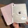 Funda de Diseño de Estrellas y Nubes Estilo Coreano para Tableta Apple iPad, Adecuada para Air con Ranura para Lápiz, Pro Magnética Desmontable Mini Cubierta Protectora