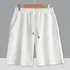 Shorts masculino de verão peso pesado 260g algodão chinês calças estilo Hong Kong soltas oversize para casais com calças retas
