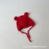 Outono e Inverno chapéu simples de bebê chapéu de tricô quente proteção de orelha de bebê chapéu de lã orelhas do Mickey crianças