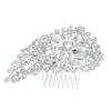 Pente de Cabelo Mai Lang Bride Prata Bride de Diamante Pente de Cabelo com Strass Gotas d'Água Joia Popular Europeia e Americana para Casamento em estoque Atacado