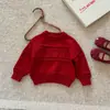 Suéter Suave y Pegajoso Amigable con la Piel para Bebés y Niños Pequeños Otoño e Invierno Nuevo Estilo Otoño e Invierno Camiseta de Capa Base Bordada Hueca para Niña