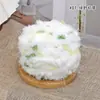 Hilo de mohair mezclado a mano con textura de pelo, hilo especial para bolsos de bricolaje, color caramelo, suave para sombreros hechos a mano, hilo para suéteres de ganchillo