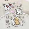 Lindos Stickers de Cachorro con Dibujo de Línea para Cuaderno, Adhesivos Planos de Dibujo de Línea de Cachorro, Pegatinas DIY para Taza de Agua, Funda de Teléfono, Versión Q