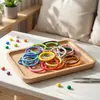 Anillos de Llave Coloridos de 30 mm, Anillos Planos de Metal Pintado, Colgantes para Joyería, Accesorios para Llaveros de Cuentas Hechos a Mano para Bricolaje al por Mayor