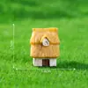 Figurillas en miniatura de la cultura Liangzhu, accesorios de decoración DIY para casitas de muñecas con tejado de paja, pequeños adornos de resina