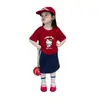 Blusas de Manga Corta de Dibujos Animados para Niñas Estilo Primavera 2026 Camiseta de Manga Corta Linda de Dibujos Animados Coreanos para Niñas Gato Kt de Tenis Camiseta de Moda