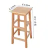 Taburete cuadrado de madera maciza taburete reforzado altura 45cm para restaurante cantina oficina comedor banco móvil económico algodón