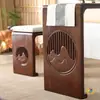 Mesa y Taburete de Madera Maciza para Guqin, Mesa de Resonancia, Mesa Zen de Caligrafía de Nuevo Estilo Chino, Mesa de Cultura Tradicional China, Mesa para Copiar Escrituras y Caligrafía, Mesa y Taburete para Guzheng