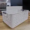 Cesta casera de estilo japonés, cesta de almacenamiento para dormitorio, caja de almacenamiento para snacks, cesta de almacenamiento para cocina, organizador de escritorio de plástico hueco para juguetes