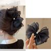 Moño Escape Princesa Pinza de Agarre Doble Cara Negro Pasador de Pelo de Alto Sentido Parte Trasera Cabeza Pinza de Tiburón Accesorios para el Cabello Sombrerería Venta al por Mayor