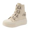 Zapatos de Lona con Plataforma para Mujeres Bajitas, Nuevos de Verano 2026, Zapatos Casuales de Caña Alta con Suela Gruesa, Zapatos Individuales Versátiles para Mujer