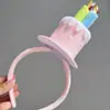 Remate Fiesta Dulce Corazón~ Sombrero de Pastel de Cereza Pinza para el Cabello de Encaje Foto de Cumpleaños de Niñas Aro para el Cabello Creativo Lindo