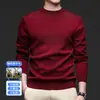 Suéter de Lana 100% Finamente Hilada para Hombre, 450g, Nuevo Estilo Otoño e Invierno 2025, Cuello Alto, Capa Base de Punto Cálido