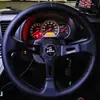Volante de carreras competitivo modificado para coche de 14 pulgadas MOMO deportivo de liberación rápida cóncavo profundo de cuero
