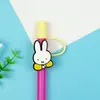 Atravessando Fronteiras Novo Produto Silicone à Prova de Poeira Canudo Coelho Fofo Copo de Água Canudo Tampa Protetora à Prova de Poeira Canudo para Bebida Fabricante