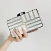 Bolso de Mano Transfronterizo, Cadena Simple de Acrílico Cruzado, Bolso de Mujer para Vestido de Novia, Banquete Nocturno, Bolso Cuadrado Pequeño