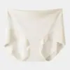 Pantaletas de verano finas de seda helada para mujer, de cintura alta, control de abdomen, levanta glúteos, seda de morera grado 10A, antibacterianas, entrepierna extendida