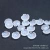 Jade Dongling de 10 mm Jade de Seda Dorada Jade Blanco Agujero Medio Flor de Cinco Pétalos Flor Pequeña Accesorios para Joyería DIY