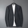 Traje de Lino Nuevo de Primavera para Hombre Delgado Pequeño Traje de Lino Top Occidental Individual Chaqueta de un Solo Botón Talla Grande Moderna