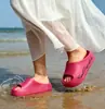 Chinelos Plataforma Casuais de Verão com Letras Estampadas, Chinelos de Solado Grosso para Férias na Praia para Mulheres, Chinelos de Casa