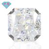 Piedra principal desnuda de circón blanco octogonal pequeño con diamante de alto carbono y corte de flor de hielo de 9A con chaflán cuadrado.