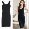 Vestido de base de chaleco, falda larga lencero, talla grande, vestido de chica gordita para mujer, vestido de falda base de estudiante de primavera y verano