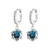 Aretes Clásicos de Plata S925 Exclusivos Europeos y Americanos con Moissanita de Seis Garras Aretes de Diamantes Moissanita para Mujer Puños de Oreja Versátiles de Alta Gama Venta al por Mayor