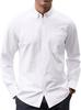 Camisa Oxford de hilado nuevo para hombre de comercio exterior primavera 2025, color sólido básico, corte slim de manga larga, venta al por mayor para hombre