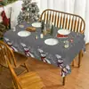 Navidad Hogar Sala de Estar Mesa de Comedor Atmósfera Decoración Mantel Impreso Muñeco de Nieve Árbol de Navidad Mantel Largo Venta al por Mayor