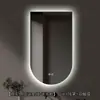 Espejo de baño inteligente curvo en forma de U, espejo LED de pared con luces, adecuado para hoteles y casas de huéspedes, espejo de tocador para el baño, directo de fábrica